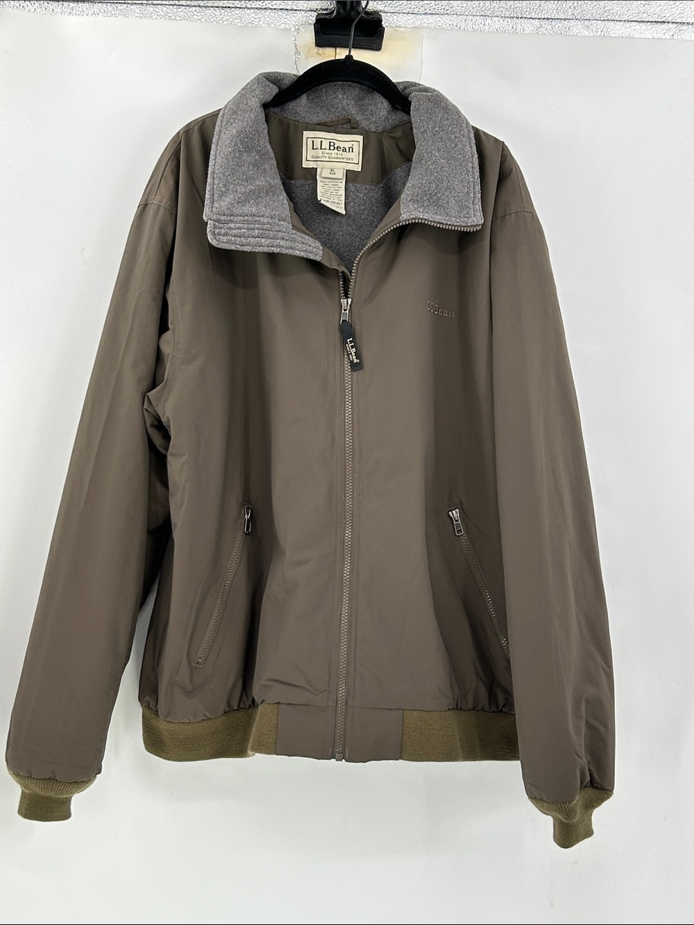 L.L. Bean Men’s Warm-Up Jacket Fleece Lined Mens Size XL
